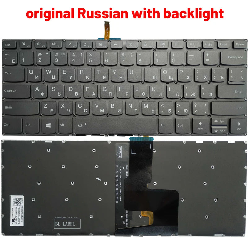 NEW Russian/US/UK/Spanish/Latin laptop keyboard for LENOVO Yoga 520-14 YOGA 520-14IKB Yoga 720-15 Yoga 720-15IKB 720-15ISK