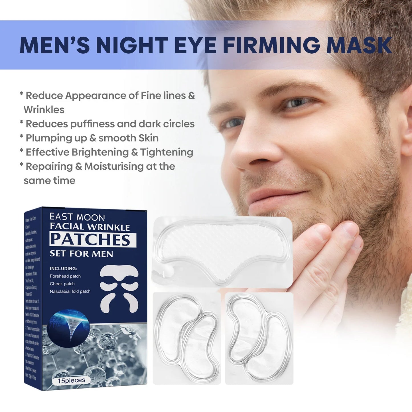 Face Firming Patch Comfortable Fade Fine Lines Remove Eye Bag Reusable Silicone Patch Moisturizng Anti Wrinkle Forehead Patch