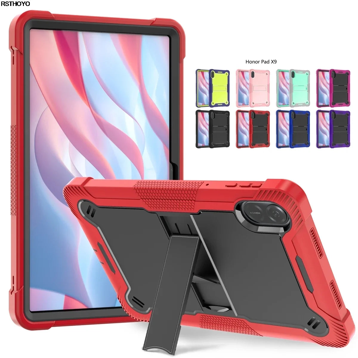 For Honor Pad X8A 11 X9 11.5 Inch 2023 X8 Pro Tablet Case Heavy Duty Kids Silicone PC Hybrid Armor Cover Stand Shockproof