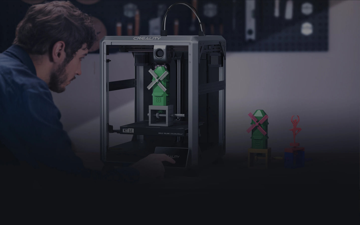 CREALITY 3D Printer K1SE/K1C/K1MAX Maximum printing speed 600mm/s 3D Printer Auto Leveling Dual-gear direct extruder