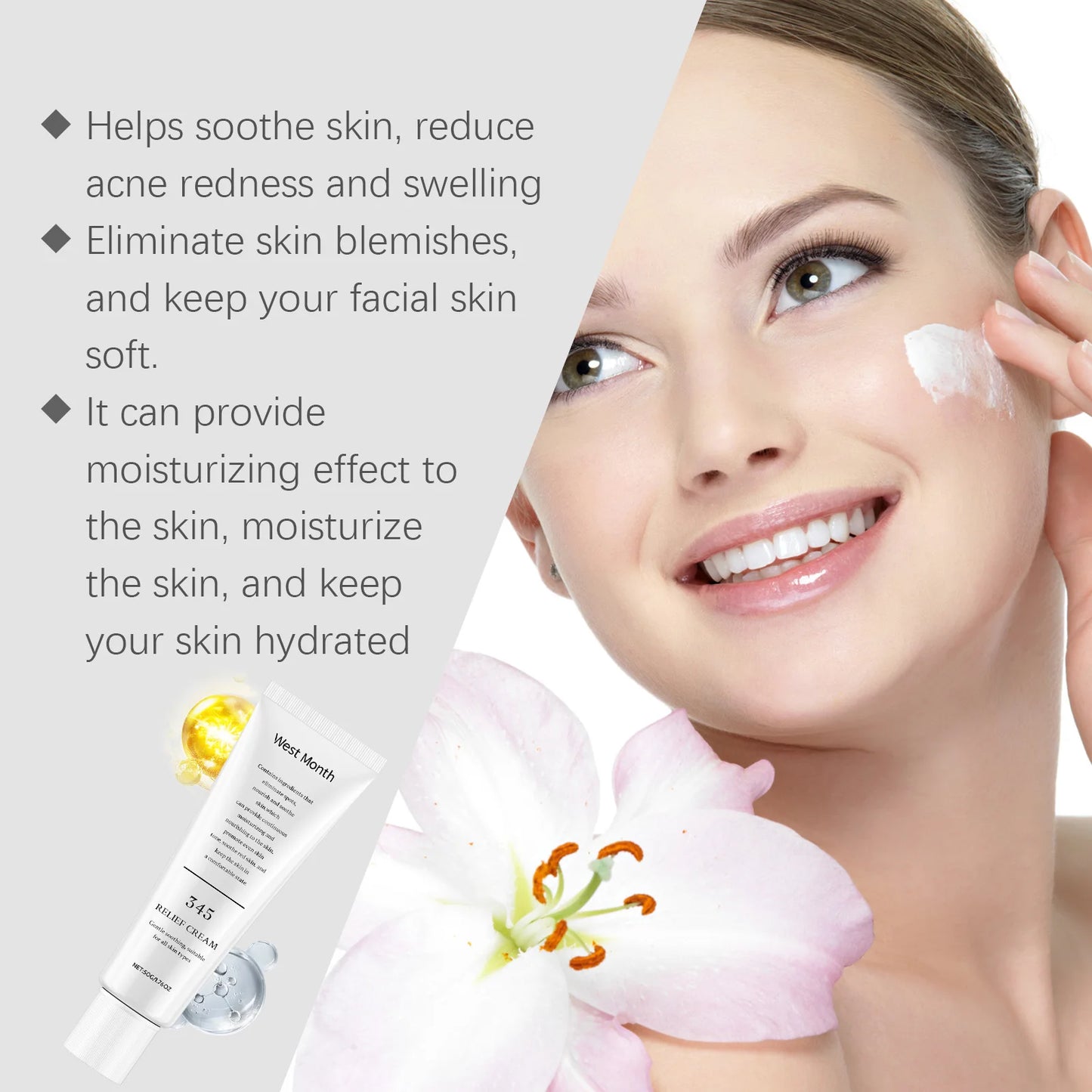 Acne Removal Cream Repair Redness Lighten Pimple Spots Shrink Pore Oil Control Whitening Smoothing Moisturizing Facial Skin Care