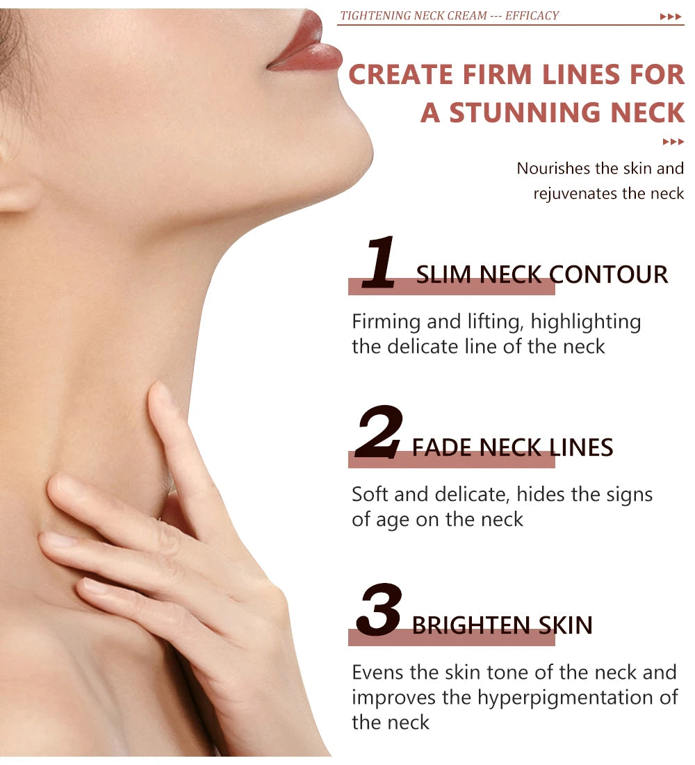MOCILI Neck Cream Firming Anti Wrinkle Tightening Remove Dark Spot Whitening Massage Anti Aging Moisturizing Beauty Shape 50g