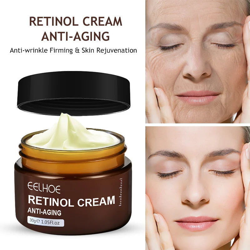 Retinol Anti Wrinkle Face Cream Set Anti-Aging Firming Lifting Fade Fine Line Serum Smooth Skin Whitening Moisturizing Skin Care