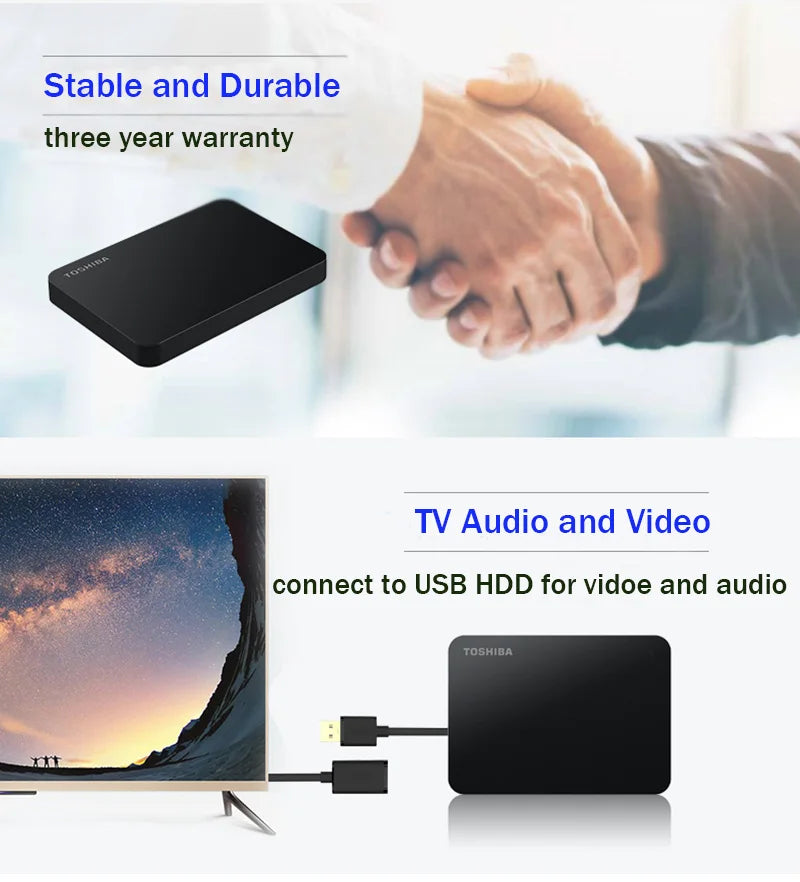 OEM For Toshiba Expansion HDD Drive Disk 500GB 1TB 2TB USB3.0 External HDD 2.5" Portable External Hard Disk BOX