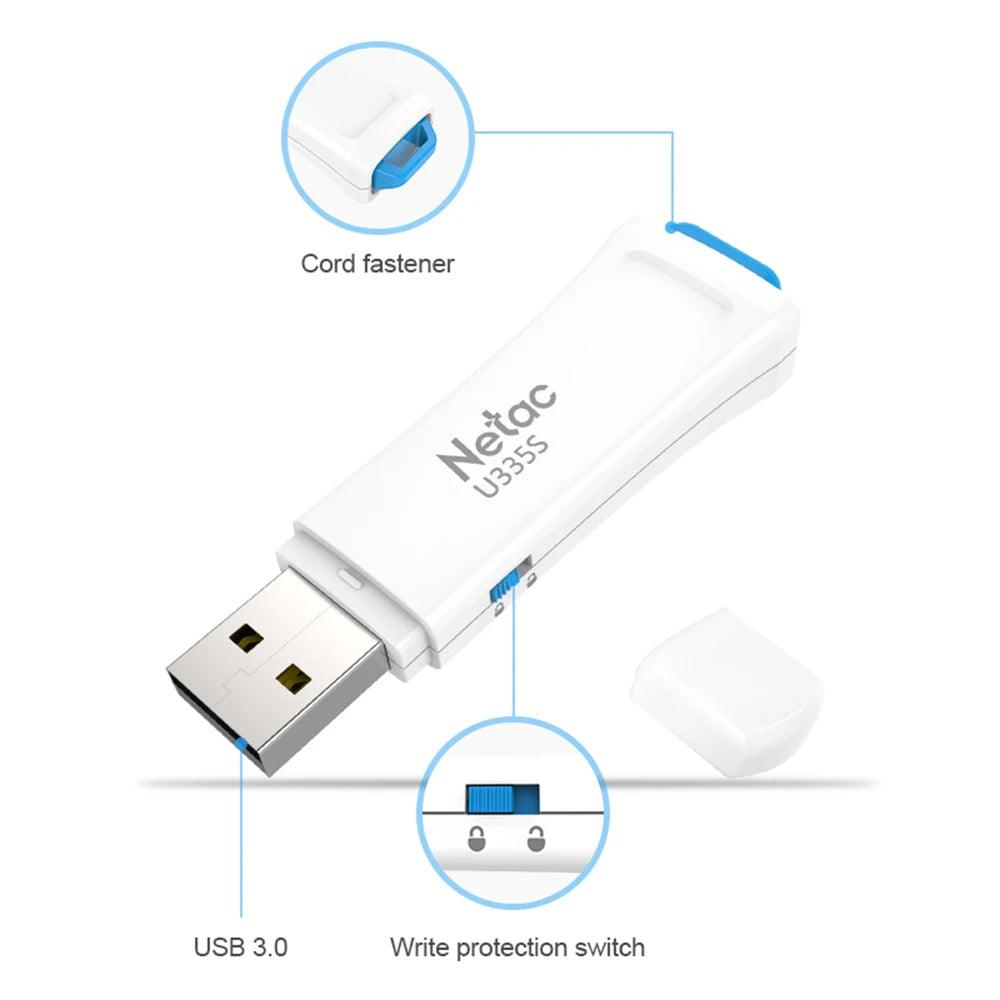 Netac Pendrive 64GB USB Flash Drive USB 3.0 Disk Key USB Stick Memory Disk Cheap Things for PC Laptop Car TV