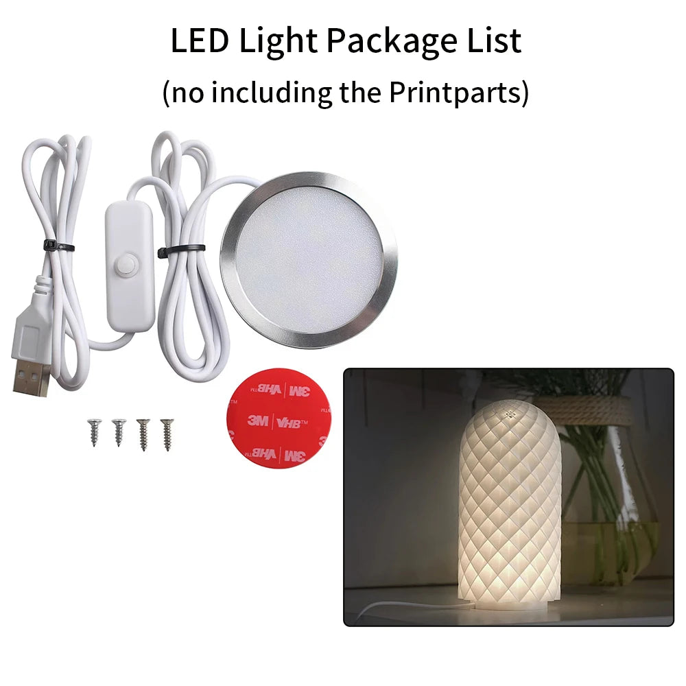 For Bambu Lab Aircraft engine/LED Light/Marble Track/Three-axis Tourbillon 3D Print Parts Model Kit 3d Printer Parts