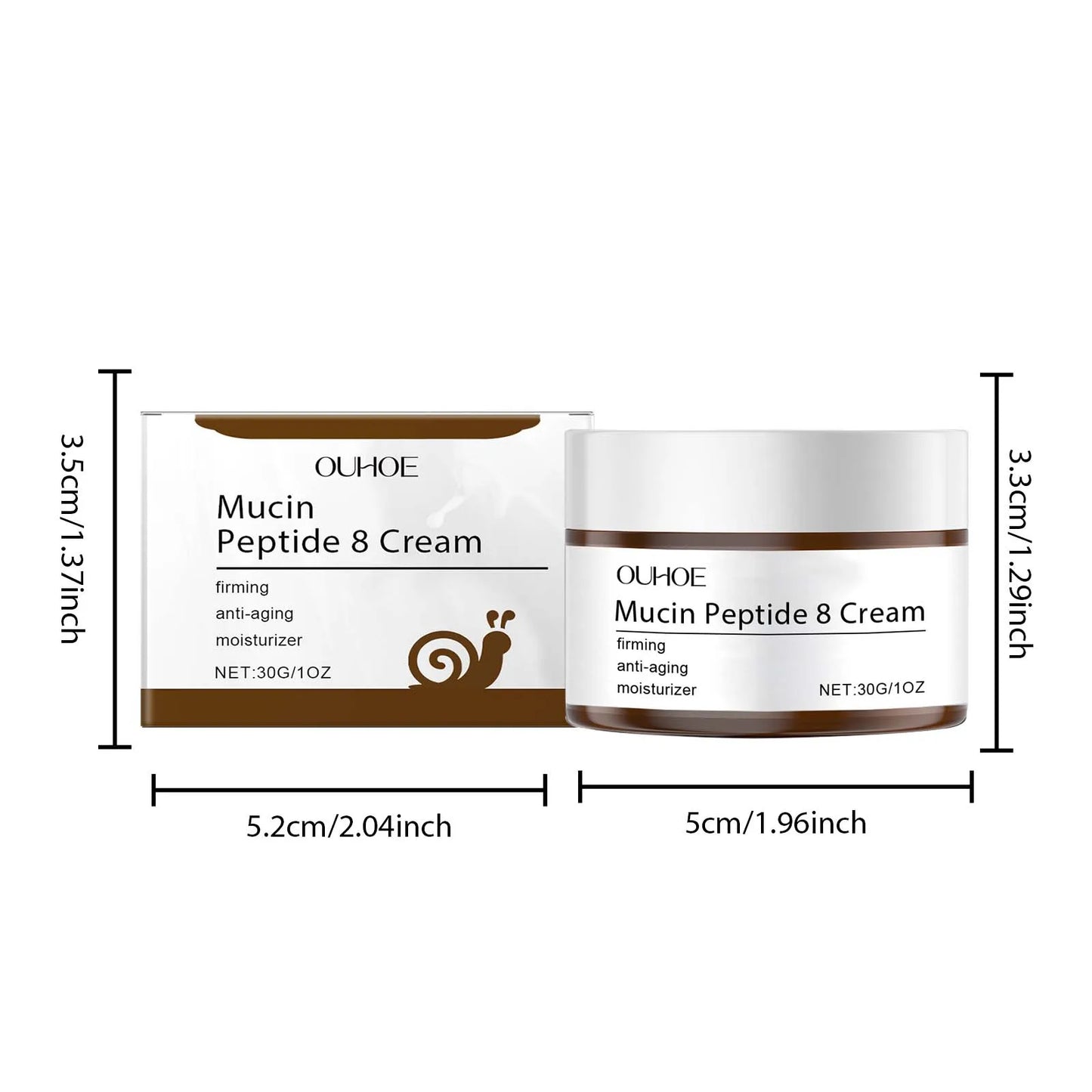 Mucin Peptide 8 Cream Moisturizing Smoothing Facial Skin Tighten Fade Fine Lines Nourish Brighten Skin Care For Rough Dry Skin