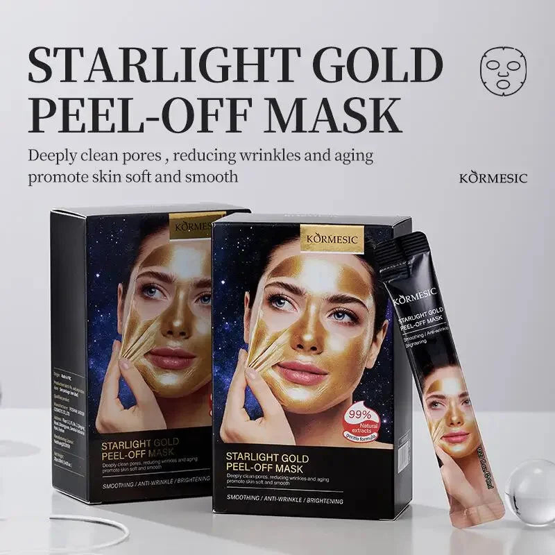 Gold Remove Blackhead Peel Mask Deep Cleansing Pore Dirt Cleansing Cosmetic Residue Exfoliating Cleansing Mask Oil Control Facia