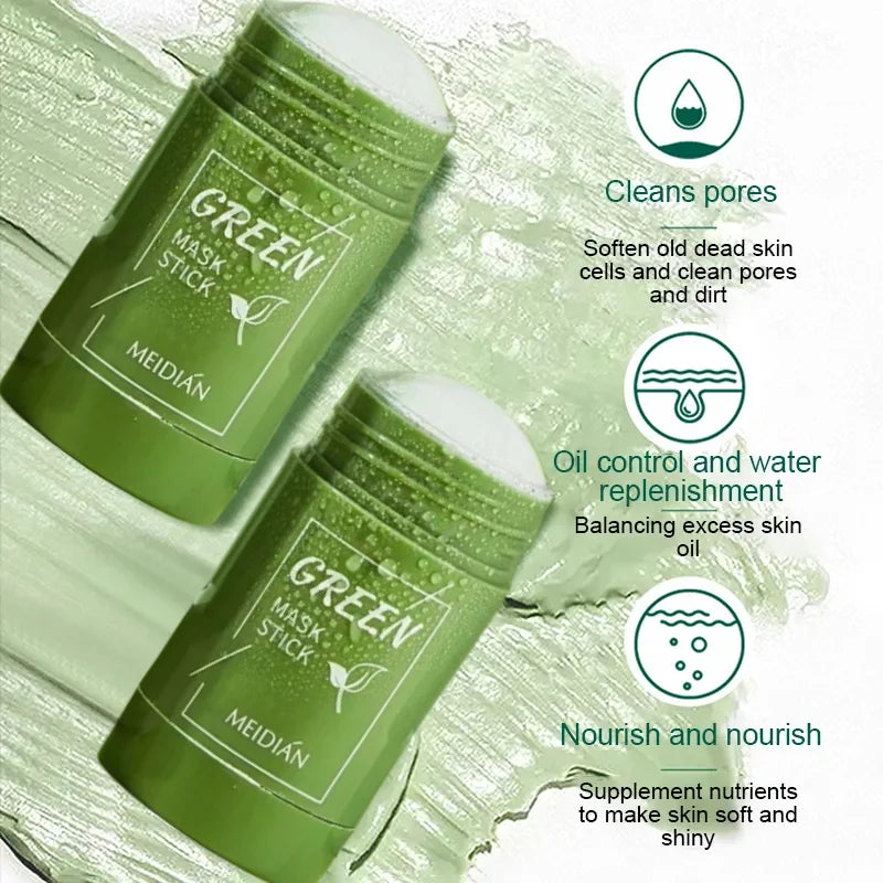 40ml Remove Blackhead Green Tea Solid Mask Clean Stick Mask Facial Dispel Acne Blemish Shrink Pores Korean Skin Care Multipack