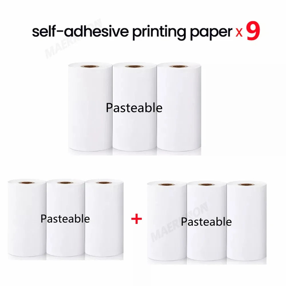 HD Mini Printer Thermal Paper Label Sticker Colorful Adhesive Self-adhesive Paper For Wireless Bluetooth Photo Inkless Printer