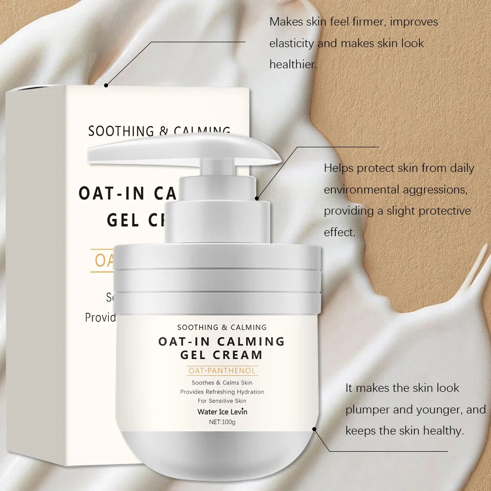 Repair Oatmeal Gel Moisturizing Cream, Suitable for Skin Types, Skin Care, Moisturizing Dry Skin Cream, Suitable for Home, Travel, Ideal Gift
