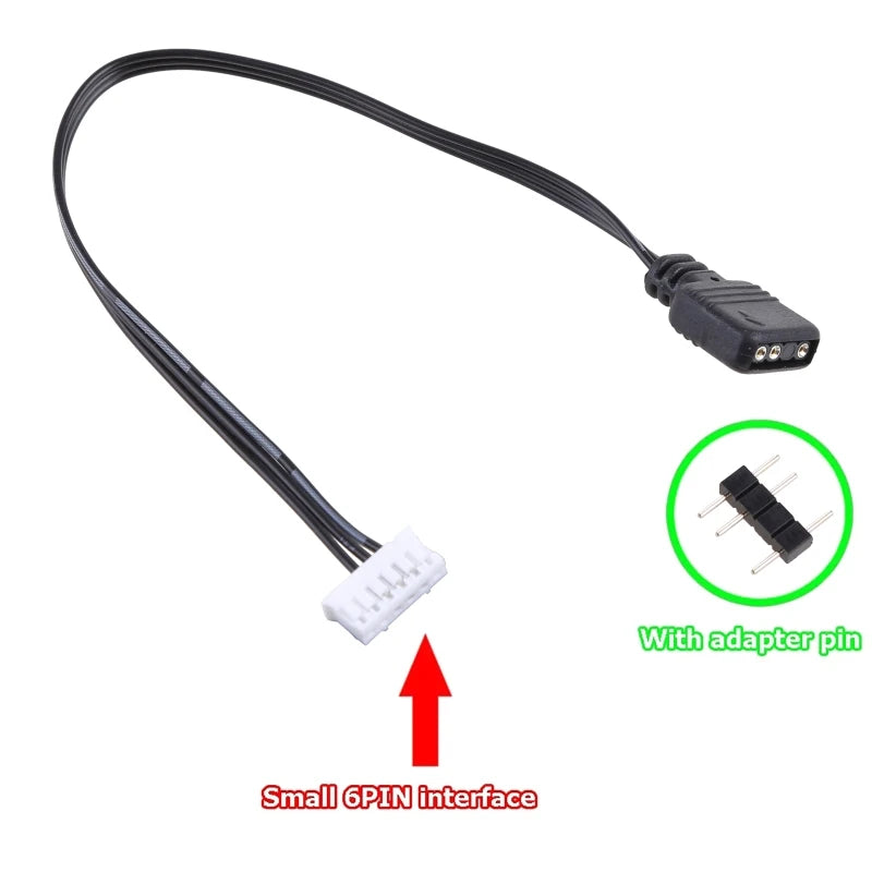 Fan Controller Adapter Cable 5V 3-pin To 6pin/ 4pin Converter 5V ARGB 3Pin to 4Pin 6Pin for Coolmoon Cool Moon Fans
