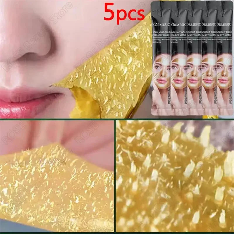 Gold Remove Blackhead Peel Mask Deep Cleansing Pore Dirt Cleansing Cosmetic Residue Exfoliating Cleansing Mask Oil Control Facia