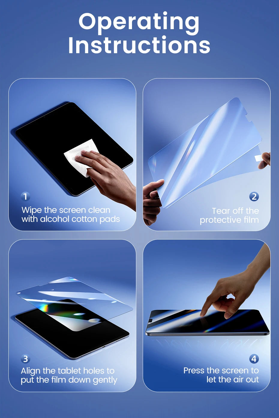Toocki 2pcs Clear Screen Protector For Ipad 9 8 7 6 5 9th Generation 8th 7th Tempered Glass For Ipad Pro 12.9 11 10.2 Air 5 4