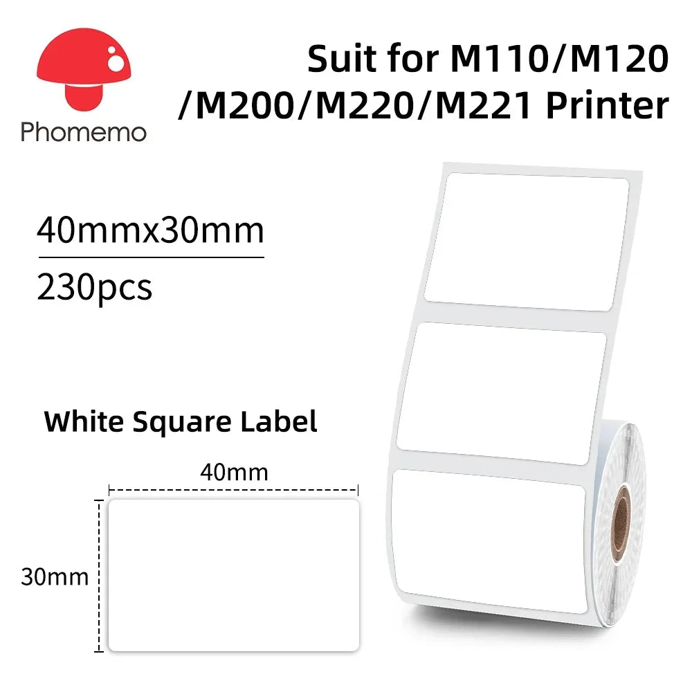 Phomemo M200 Bluetooth Thermal Label Printer Sticker Label Maker for Small Businesses Shipping and Address Labels (20-75mm)
