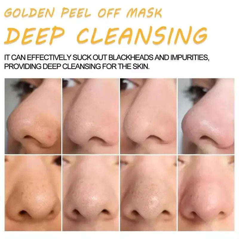 Gold Remove Blackhead Peel Mask Deep Cleansing Pore Dirt Cleansing Cosmetic Residue Exfoliating Cleansing Mask Oil Control Facia