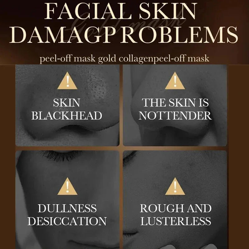 Gold Remove Blackhead Peel Mask Deep Cleansing Pore Dirt Cleansing Cosmetic Residue Exfoliating Cleansing Mask Oil Control Facia