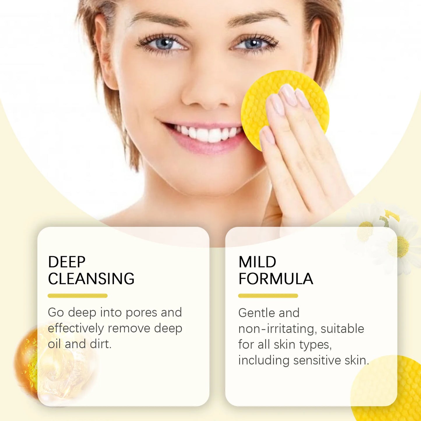 Turmeric Kojic Acid Cleansing Pads Exfoliating Remove Dead Skin Acne Fade Melanin Oil Control Nourish Glow Facial Wash Sponges