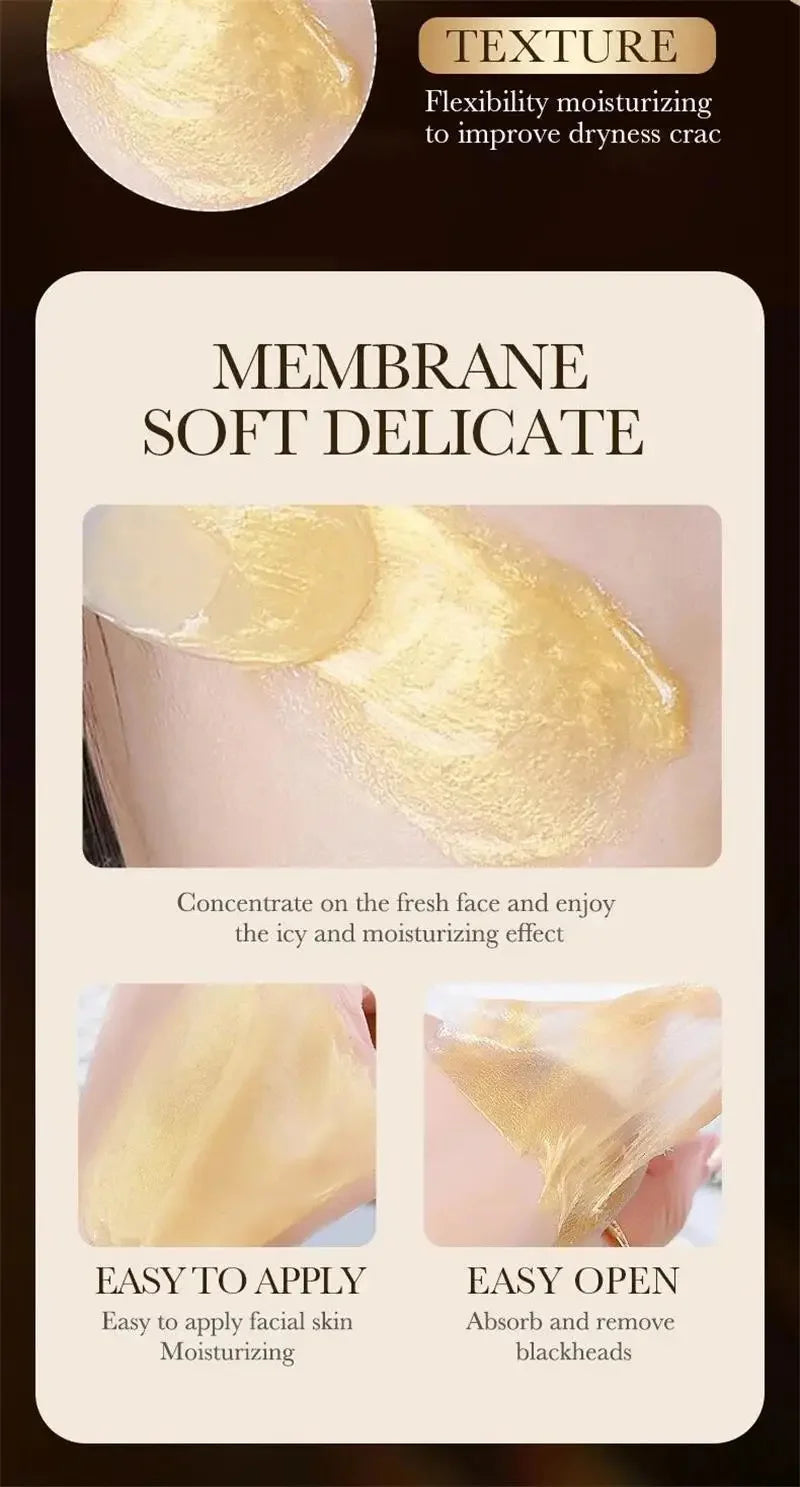Gold Remove Blackhead Peel Mask Deep Cleansing Pore Dirt Cleansing Cosmetic Residue Exfoliating Cleansing Mask Oil Control Facia