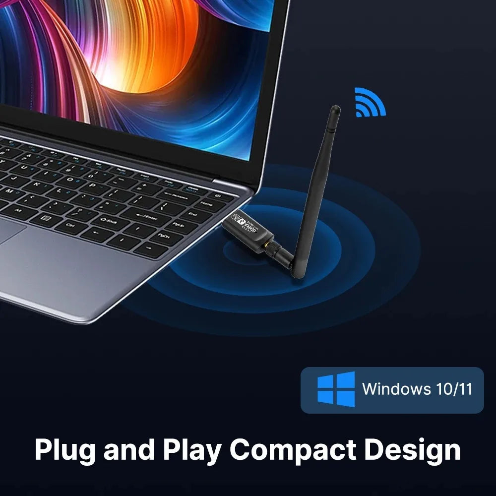 AX900 USB WiFi Adapter Dual Band Wi-Fi 6 Dongle Wireless Network Card Bluetooth 5.3 Receiver For PC Driver Free For Win10/11