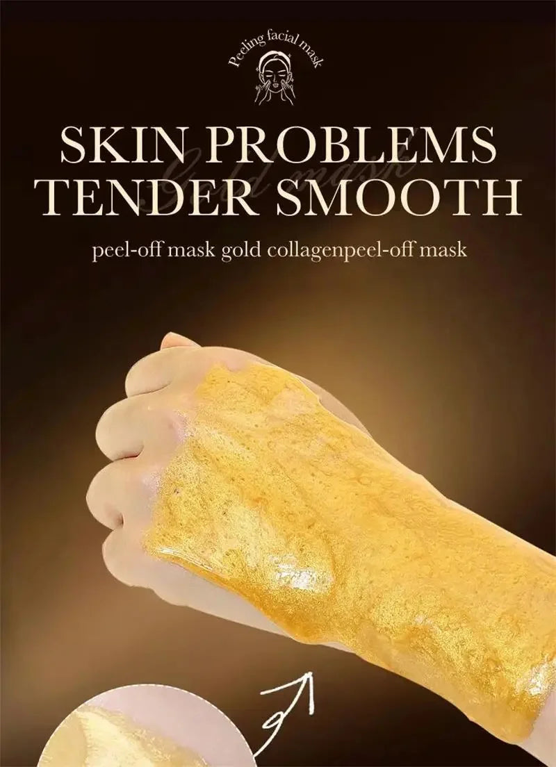 Gold Remove Blackhead Peel Mask Deep Cleansing Pore Dirt Cleansing Cosmetic Residue Exfoliating Cleansing Mask Oil Control Facia