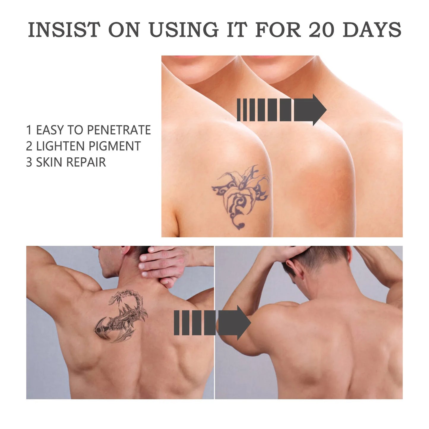 Tattoo Removal Cream Tattoo Color Fade Bleaching Makeup Eyebrow Lips Eyeliner Body Quick Elimination Permanent Tattoo Remover