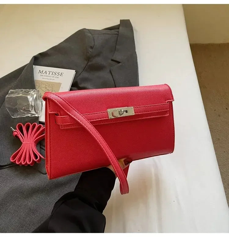 2025 New Designer Shoulder Bag Genuine Leather Crossbody Purse for Women Fashion Casual Office Handbag with Gold Chain Strap