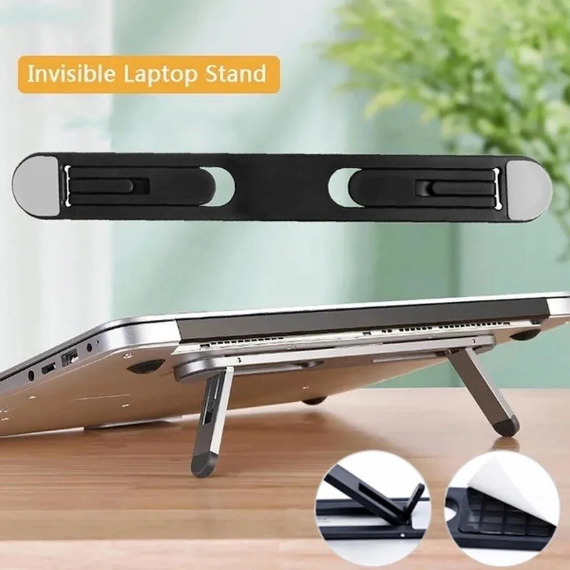 Foldable Portable Laptop Riser Stand Lightweight Adjustable Computer Holder for MacBook Air Ergonomic Tray Cooling Tablet Stand