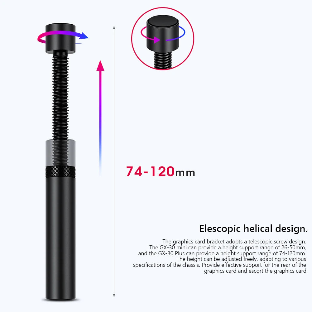 Graphics Card GPU Holder Support Adjustable Rotary Screw Aluminum Alloy Video Card Sag Bracket Jack Desktop PC Case Accessories