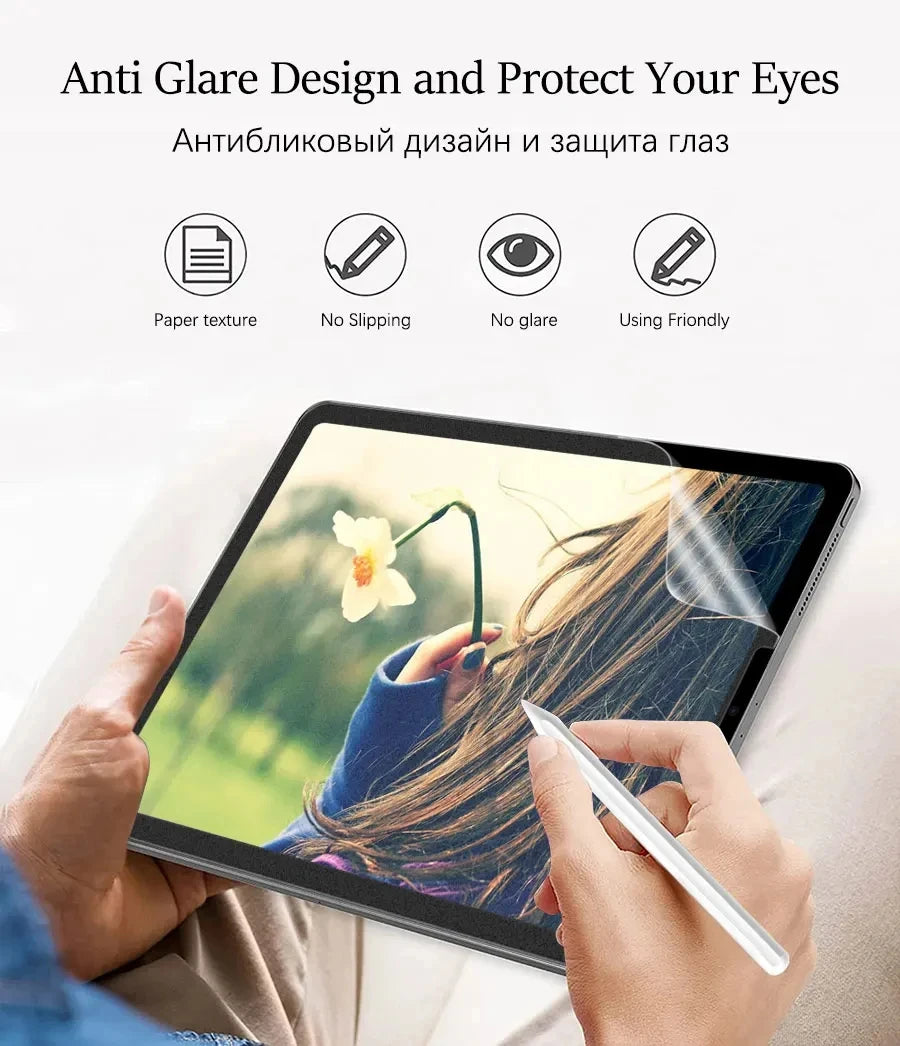 3Pcs Paper Feel Like Screen Protector for Samsung Galaxy Tab S10 Ultra Plus S10+ Film No Glass