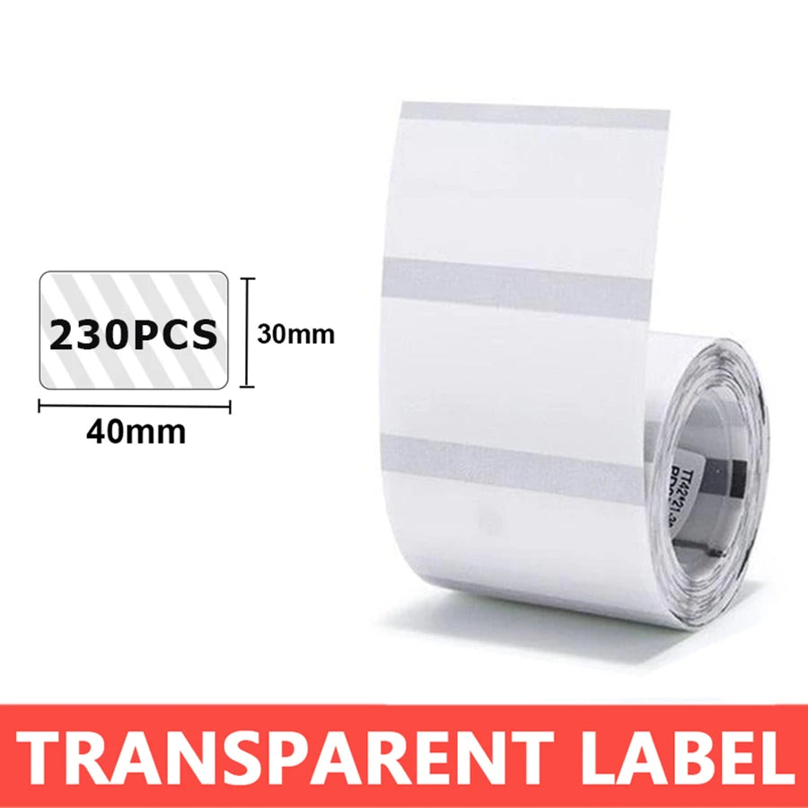 M110 Color Transparent Thermal Adhesive Label Roll,suit for phomemo M110/M200/M120/M220 E210 P50 DETONG P1