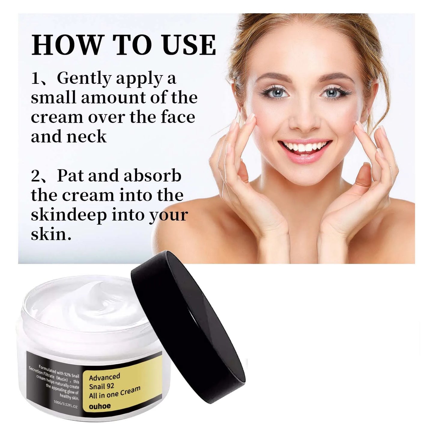 Advanced Snail Face Serum Cream Moisturizer Anti A-ging Face Lifting Firming Nourishing Repair Snail Cream Smooth Skin Care