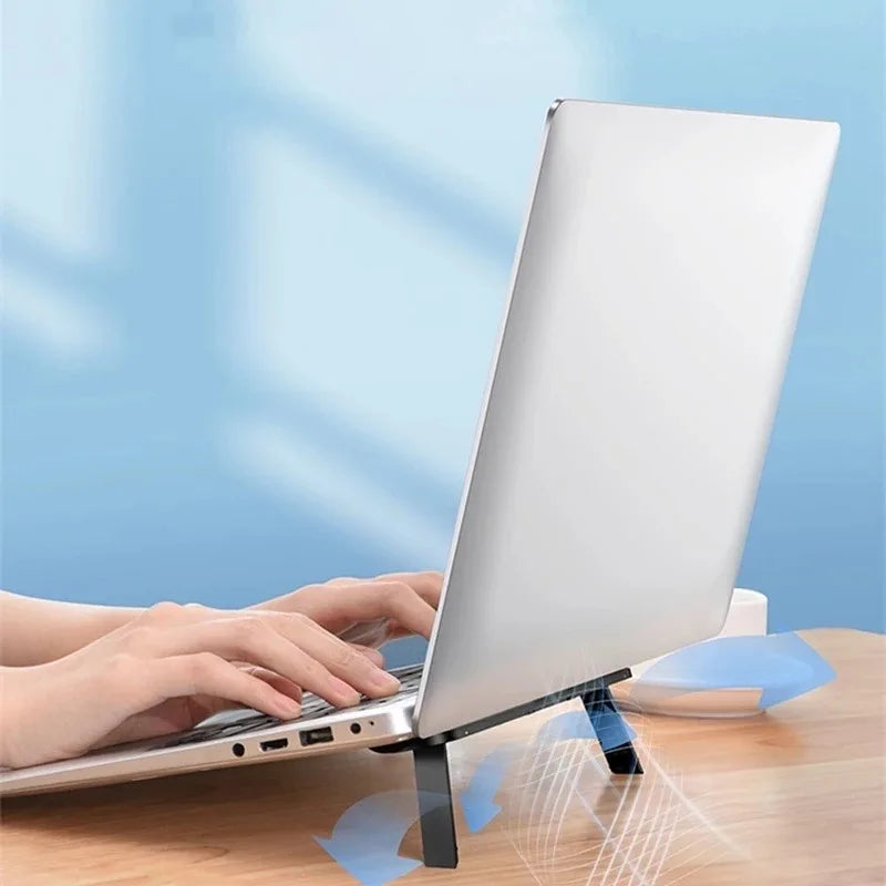 Foldable Portable Laptop Riser Stand Lightweight Adjustable Computer Holder for MacBook Air Ergonomic Tray Cooling Tablet Stand