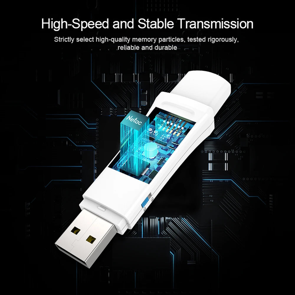 Netac Pendrive 64GB USB Flash Drive USB 3.0 Disk Key USB Stick Memory Disk Cheap Things for PC Laptop Car TV