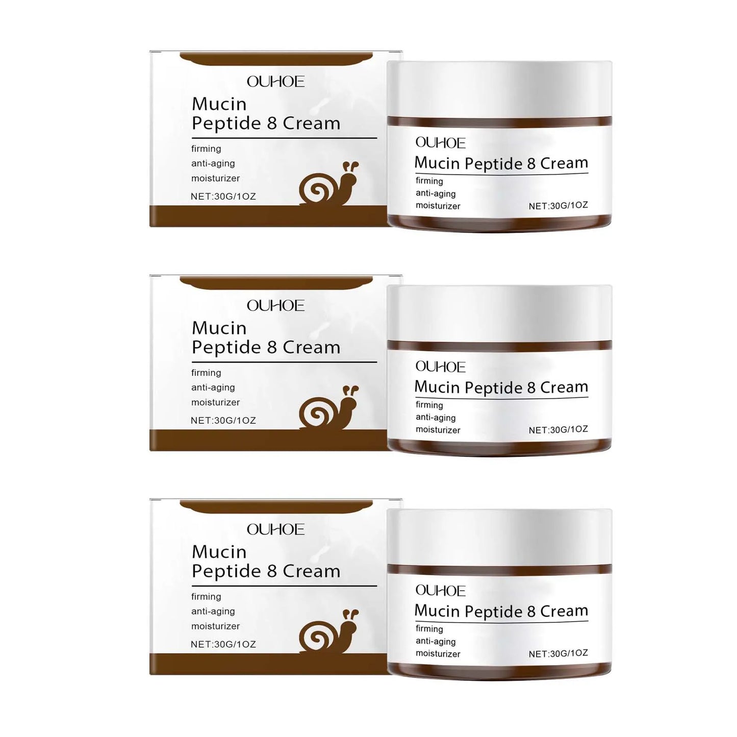 Mucin Peptide 8 Cream Moisturizing Smoothing Facial Skin Tighten Fade Fine Lines Nourish Brighten Skin Care For Rough Dry Skin
