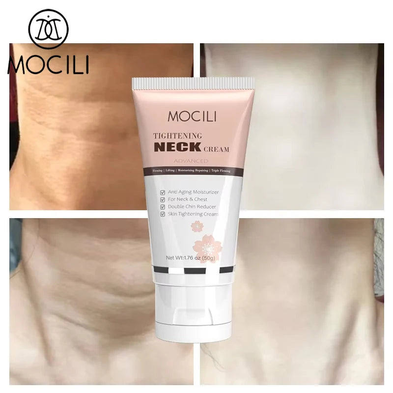 MOCILI Neck Cream Firming Anti Wrinkle Tightening Remove Dark Spot Whitening Massage Anti Aging Moisturizing Beauty Shape 50g