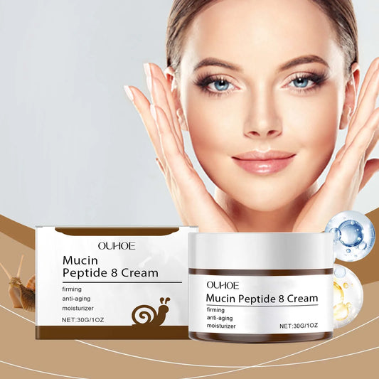 Mucin Peptide 8 Cream Moisturizing Smoothing Facial Skin Tighten Fade Fine Lines Nourish Brighten Skin Care For Rough Dry Skin