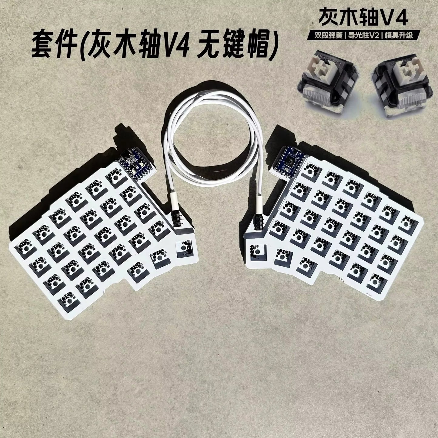 Silakka54 Split Keyboard Hot Swap Support QMK/VIAL Wired Keyboard Ergonomics RP2040zero PC Gamer Accessories Customized