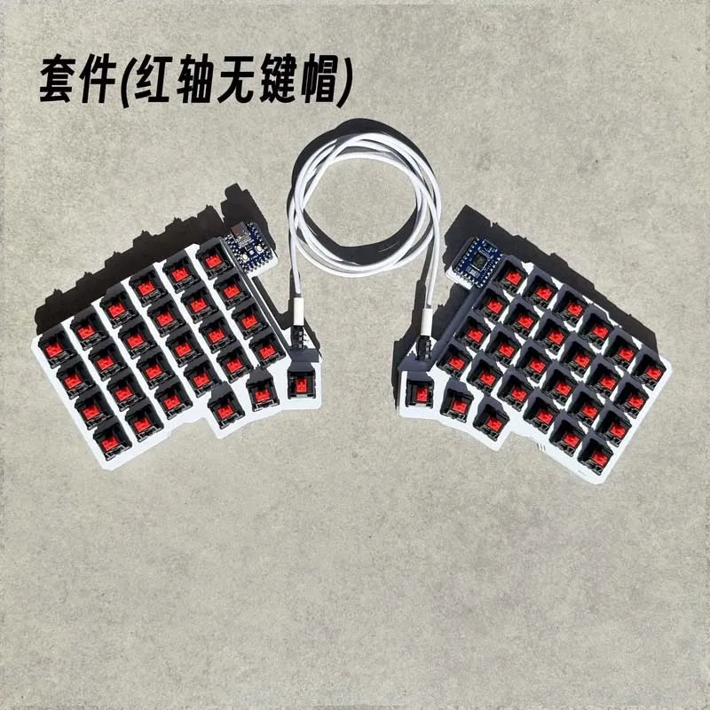Silakka54 Split Keyboard Hot Swap Support QMK/VIAL Wired Keyboard Ergonomics RP2040zero PC Gamer Accessories Customized