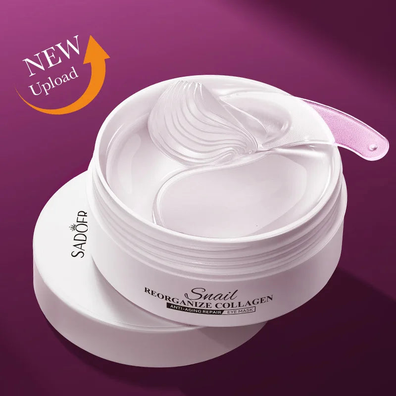 60pcs Snail Collagen Eye Mask Reduce Dark Circles  Beauty Patches For Eye Skin Care Eye Bag Brightening Product