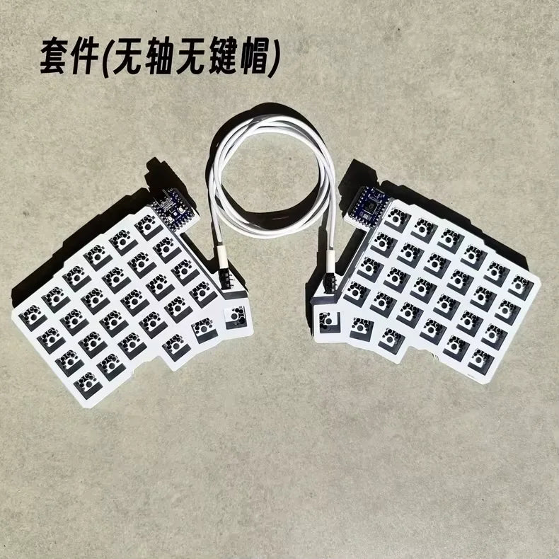 Silakka54 Split Keyboard Hot Swap Support QMK/VIAL Wired Keyboard Ergonomics RP2040zero PC Gamer Accessories Customized