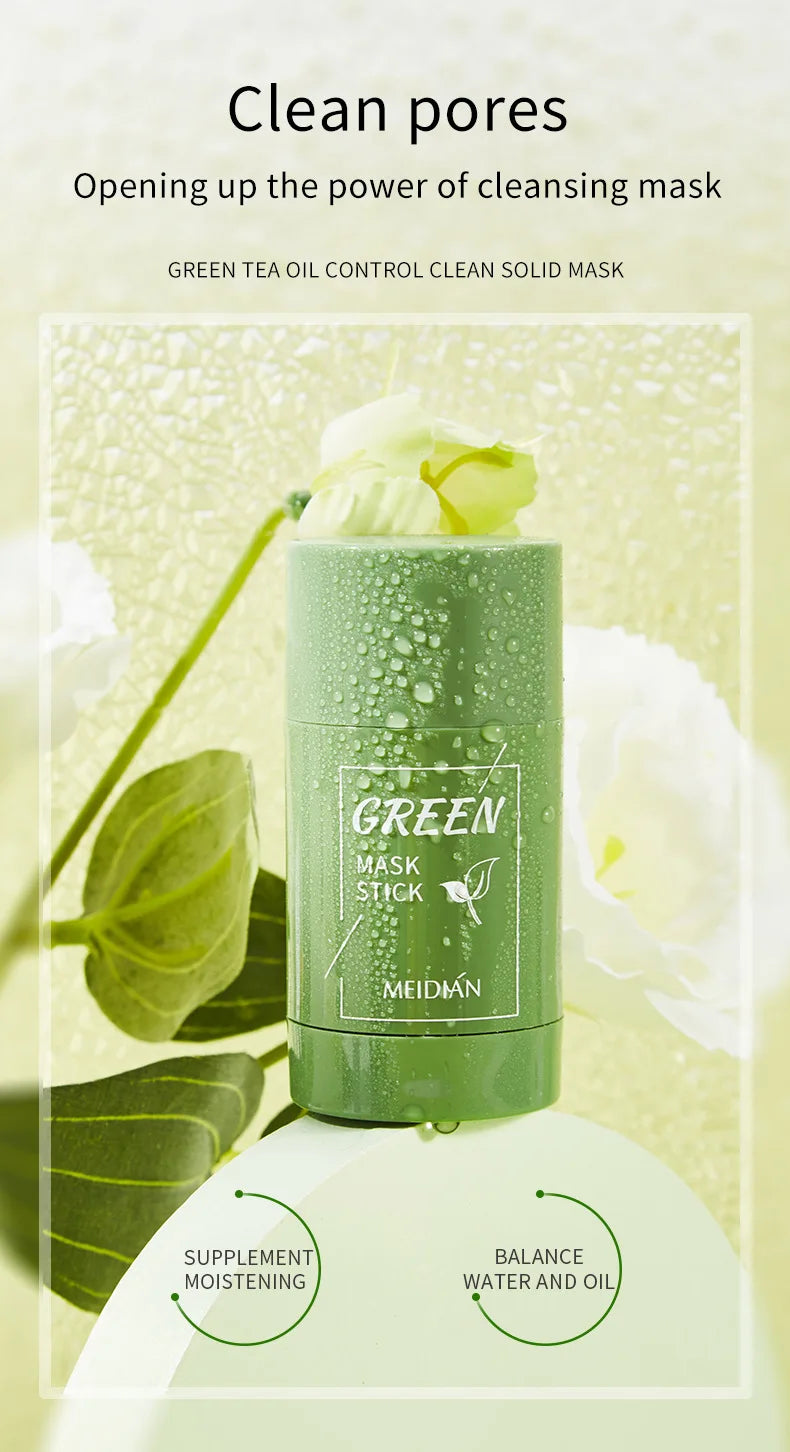 40ml Remove Blackhead Green Tea Solid Mask Clean Stick Mask Facial Dispel Acne Blemish Shrink Pores Korean Skin Care Multipack