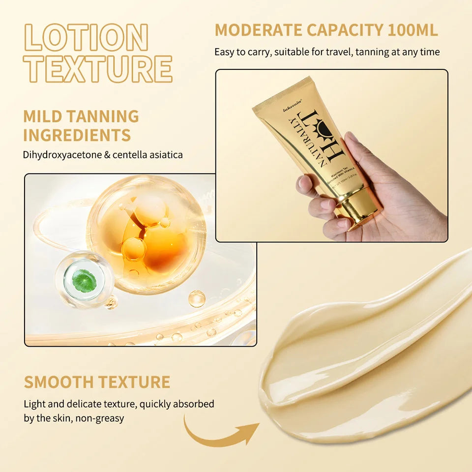 AG Hot Tanning Cream long-lasting Promote Tanning Cream for Bronzers Skin Smooth Application Non Sticky For All Skin Types Care