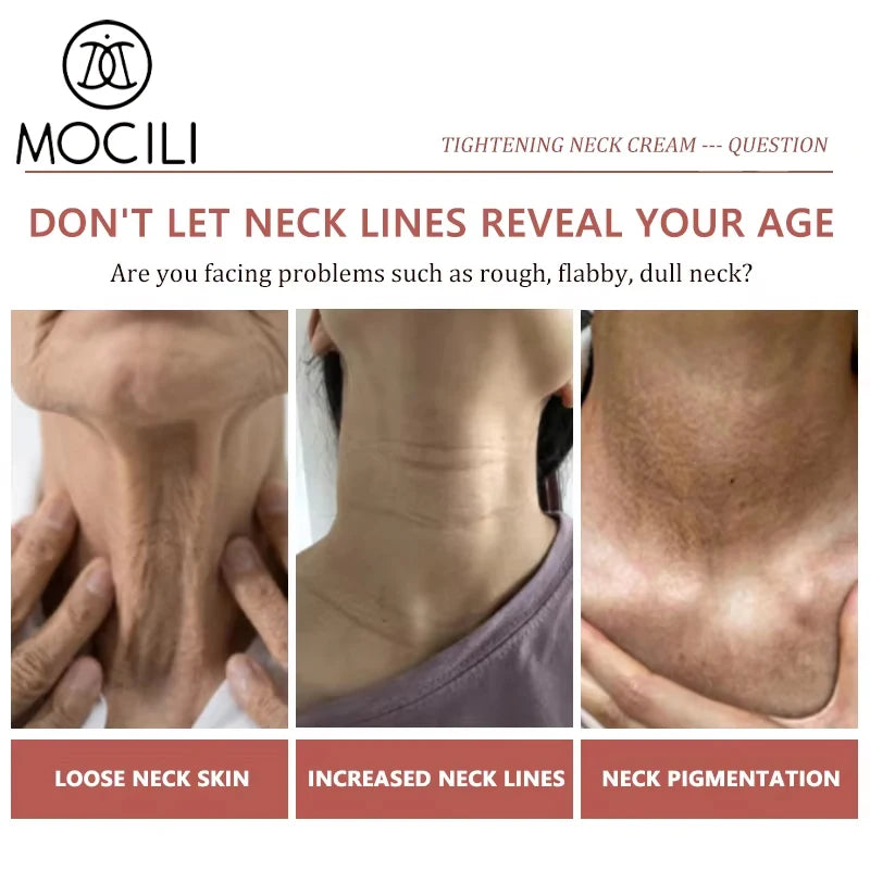 MOCILI Neck Cream Firming Anti Wrinkle Tightening Remove Dark Spot Whitening Massage Anti Aging Moisturizing Beauty Shape 50g