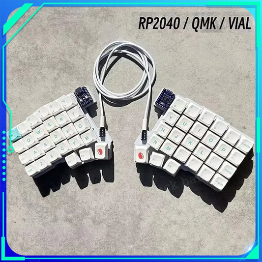 Silakka54 Split Keyboard Hot Swap Support QMK/VIAL Wired Keyboard Ergonomics RP2040zero PC Gamer Accessories Customized