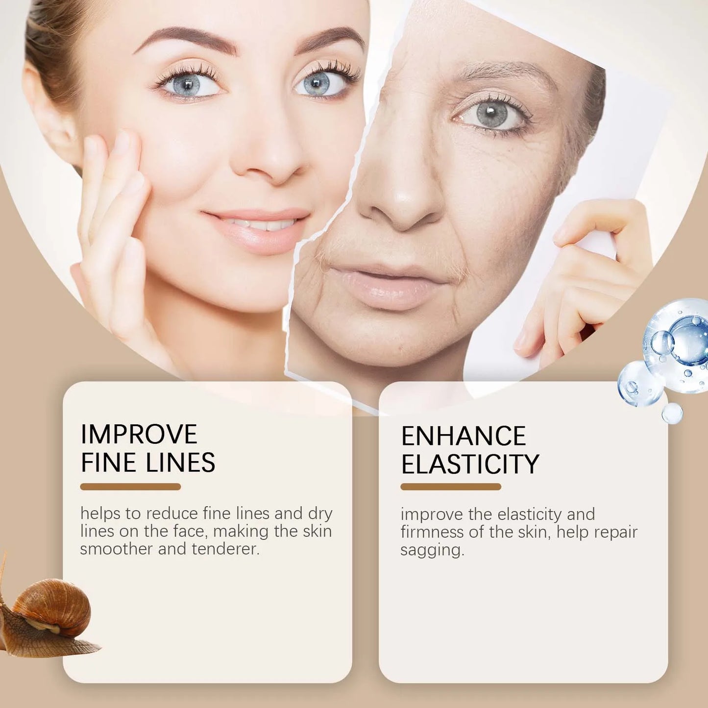 Mucin Peptide 8 Cream Moisturizing Smoothing Facial Skin Tighten Fade Fine Lines Nourish Brighten Skin Care For Rough Dry Skin