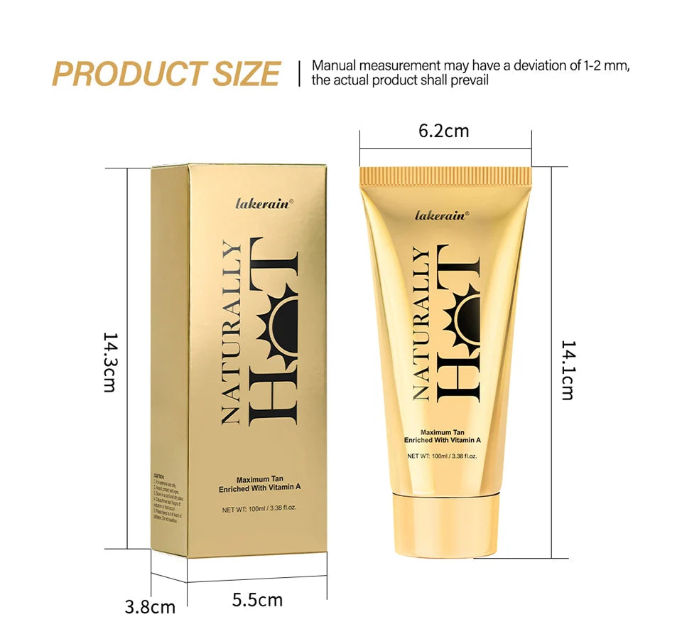 AG Hot Tanning Cream long-lasting Promote Tanning Cream for Bronzers Skin Smooth Application Non Sticky For All Skin Types Care