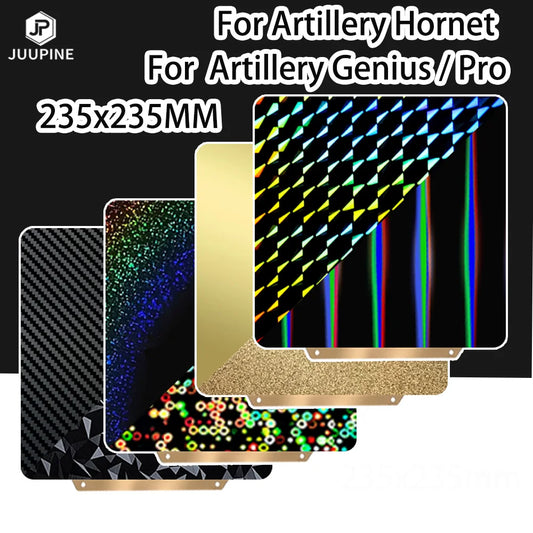 For Artillery Genius / Pro Build Plate For Artillery Hornet PEY PEO PET PEI Sheet 235x235 Magnetic Spring Steel Sheet Heat Bed