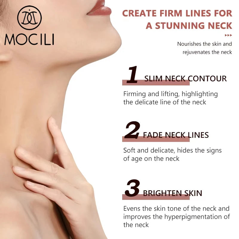 MOCILI Neck Cream Firming Anti Wrinkle Tightening Remove Dark Spot Whitening Massage Anti Aging Moisturizing Beauty Shape 50g