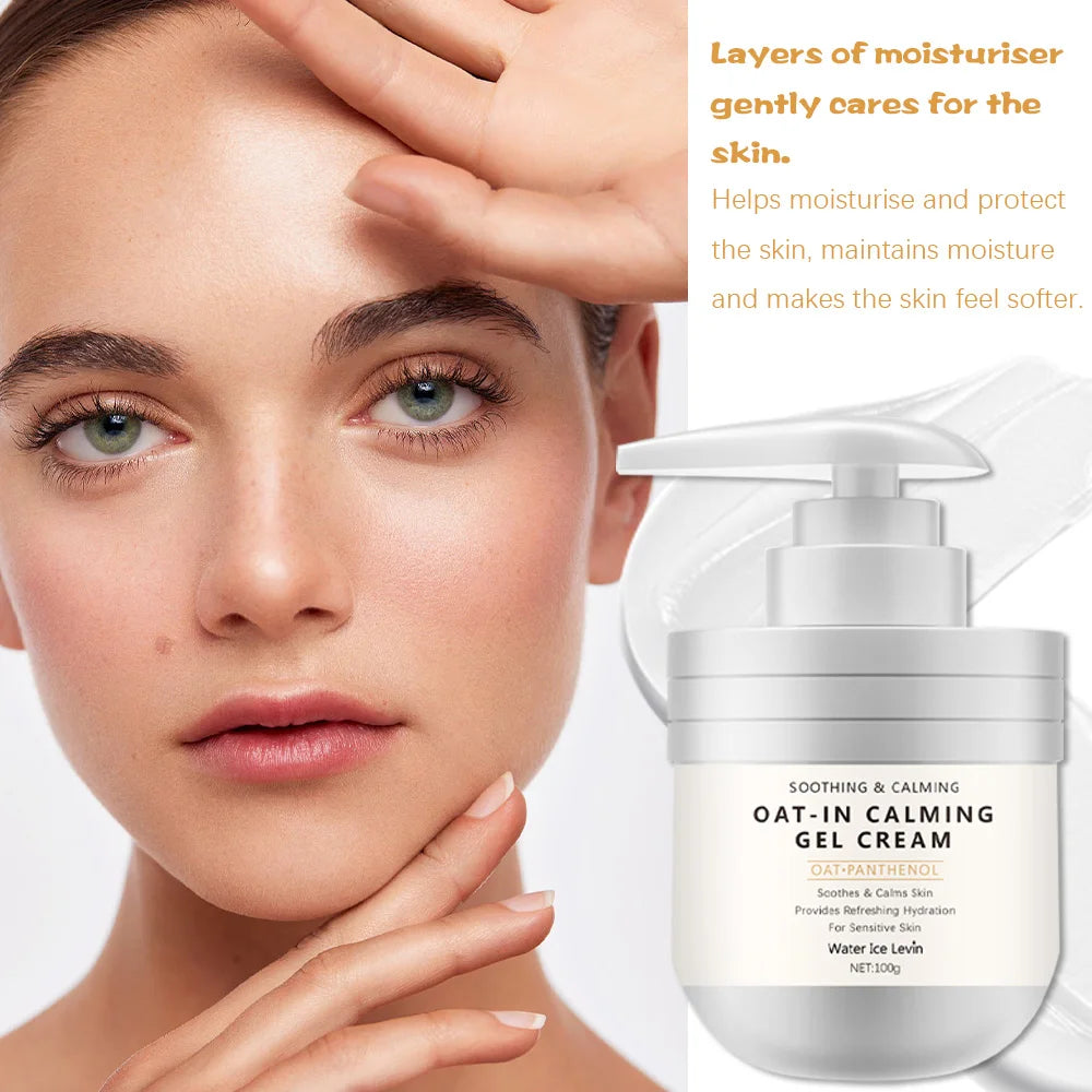 Repair Oatmeal Gel Moisturizing Cream, Suitable for Skin Types, Skin Care, Moisturizing Dry Skin Cream, Suitable for Home, Travel, Ideal Gift